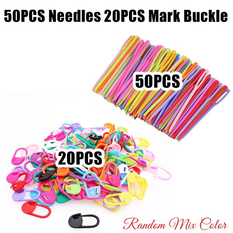 Knitting Weaving Gadgets Set Colorful Plastic 7cm Size Large Eye Sewing Needles Small Mark Buckles DIY Craft Embroidery Tool ZYF
Knitting Weaving Gadgets Set Colorful Plastic 7cm Size Large Eye Sewing Needles Small Mark Buckles DIY Craft Embroidery Tool ZYF