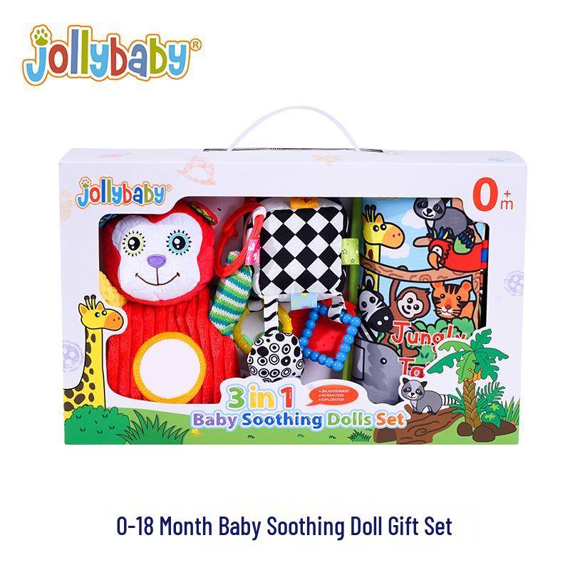 Подарочный набор Jollybaby Успокаивающая кукла для малыша и тканевая книга - 3 развивающие игрушки для 0-18 месяцев
Подарочный набор Jollybaby Успокаивающая кукла для малыша и тканевая книга - 3 развивающие игрушки для 0-18 месяцев