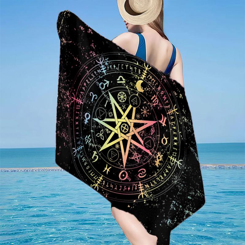 Pentagram Magic Circle Beach Towel, Super Soft Microfiber, Gift for Her/Him, Birthday, for Pool, Beach, Travel, Home Decor Fan gifts 70cmx140cm(27x55inch)
Pentagram Magic Circle Beach Towel, Super Soft Microfiber, Gift for Her/Him, Birthday, for Pool, Beach, Travel, Home Decor Fan gifts 70cmx140cm(27x55inch)