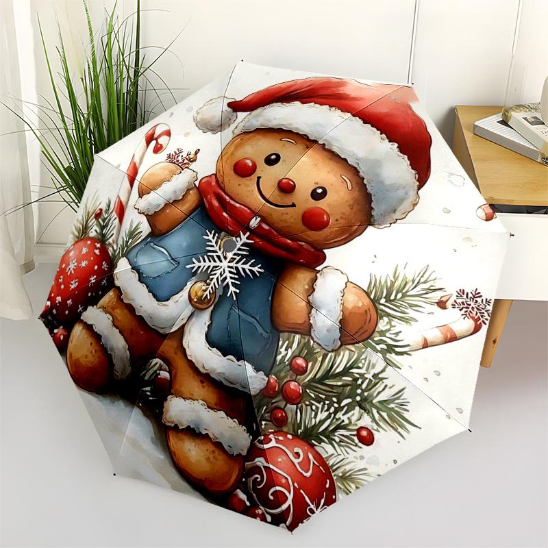 Gingerbread Man Themed Travel Umbrella-8 Ribs Automatic Opening and Closing, Portable Folding Design, Compact and Stylish Umbrella Suitable
Gingerbread Man Themed Travel Umbrella-8 Ribs Automatic Opening and Closing, Portable Folding Design, Compact and Stylish Umbrella Suitable