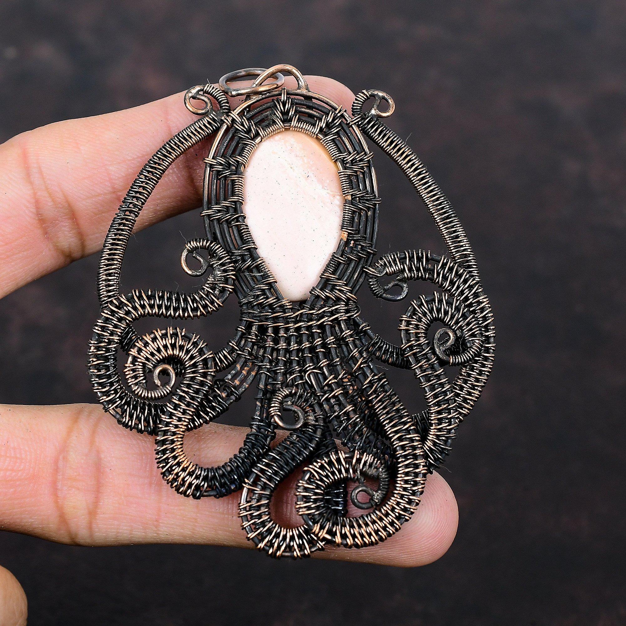 Pink Opal Pendant Copper Wire Wrapped Pendant Octopus Pendant Handmade Jewelry Natural Gemstone Pendant Copper Wire Jewelry Anniversary Gift
Pink Opal Pendant Copper Wire Wrapped Pendant Octopus Pendant Handmade Jewelry Natural Gemstone Pendant Copper Wire Jewelry Anniversary Gift