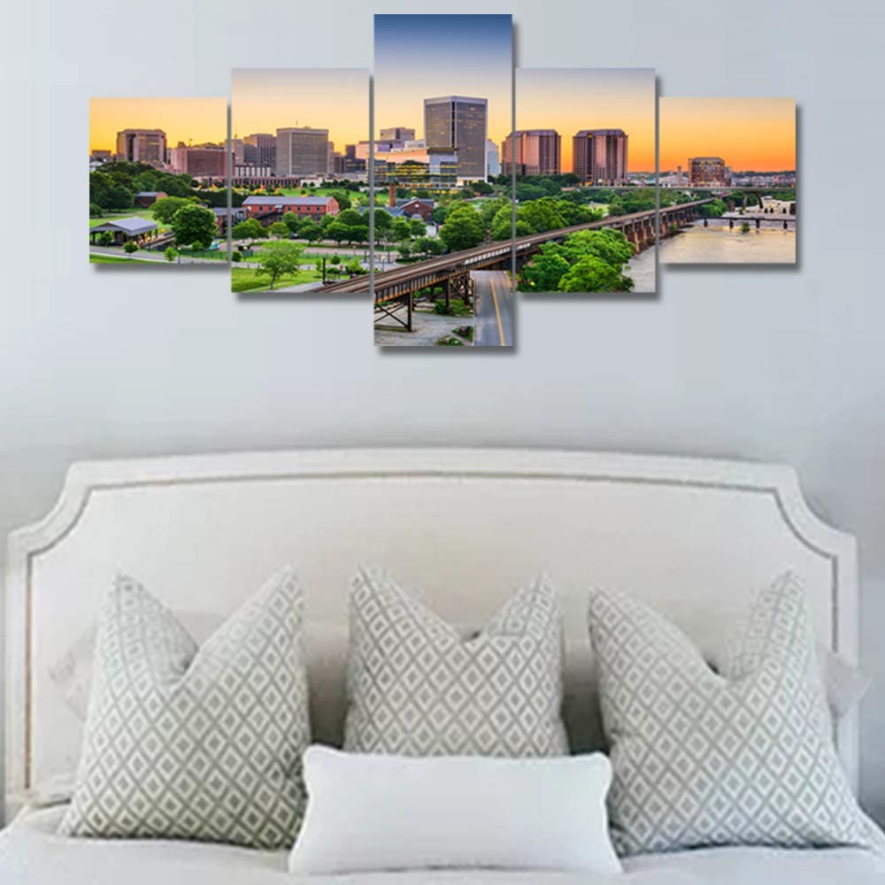 5Pcs America Virginia Cityscap Downtown Skyscrapers City Skyline the City 5 Pieces Pictures Canvas Art Home Decor Modern Poster
5Pcs America Virginia Cityscap Downtown Skyscrapers City Skyline the City 5 Pieces Pictures Canvas Art Home Decor Modern Poster