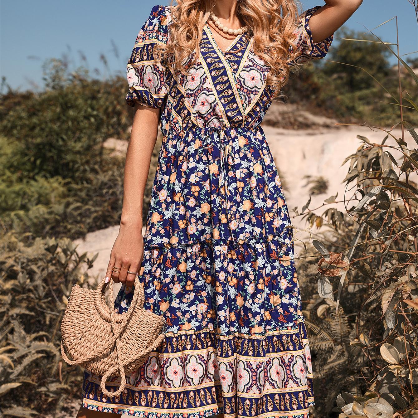 YYFS женские винтажные богемные летние весенние повседневные платья с короткими рукавами и v-образным вырезом с цветочным принтом XL королевский синий
YYFS женские винтажные богемные летние весенние повседневные платья с короткими рукавами и v-образным вырезом с цветочным принтом XL королевский синий