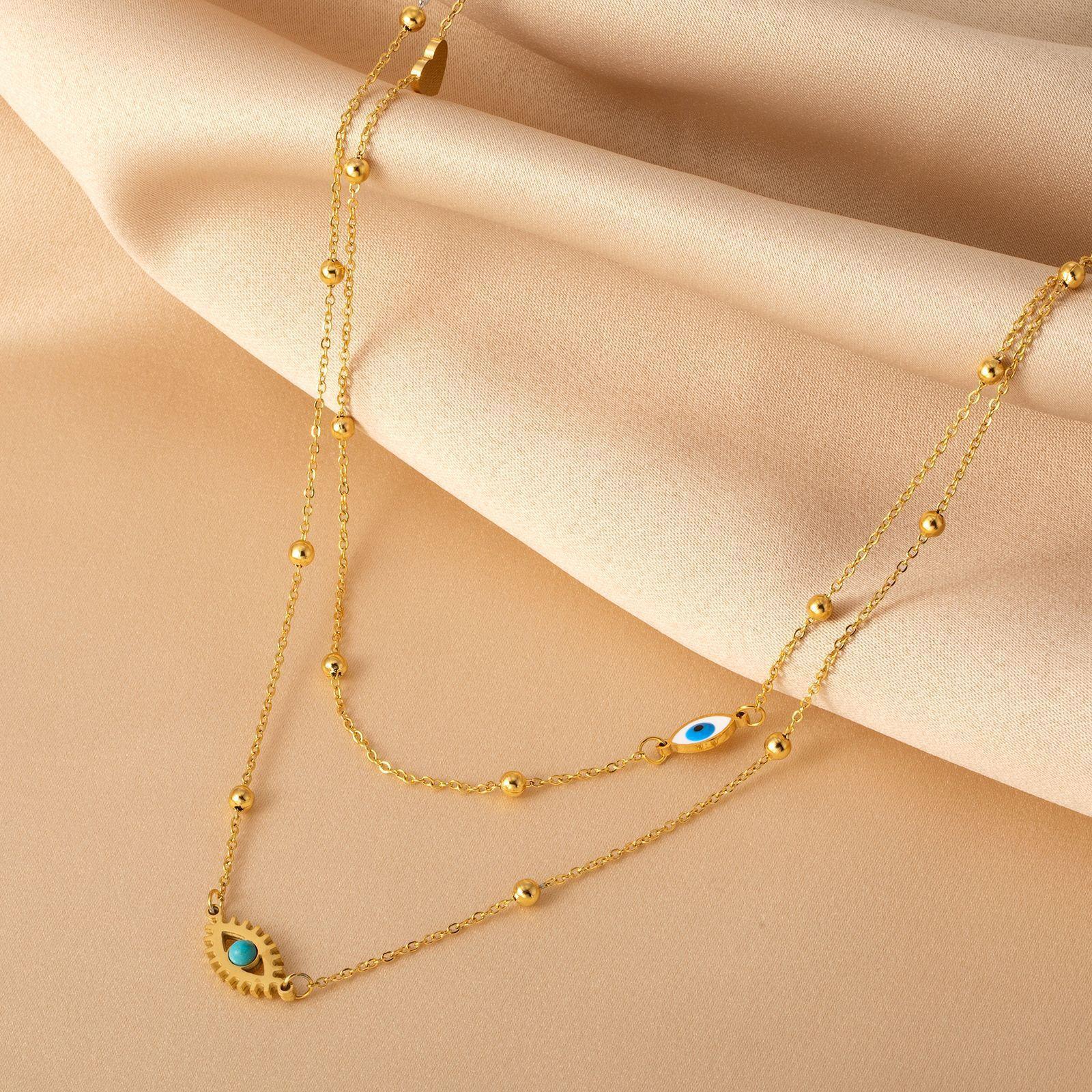 IFYOUOO Stainless Steel Multilayer 2in1 Eye Pendant Necklace For Women New Girls Clavicle Chains Jewelry Holiday Gifts
IFYOUOO Stainless Steel Multilayer 2in1 Eye Pendant Necklace For Women New Girls Clavicle Chains Jewelry Holiday Gifts