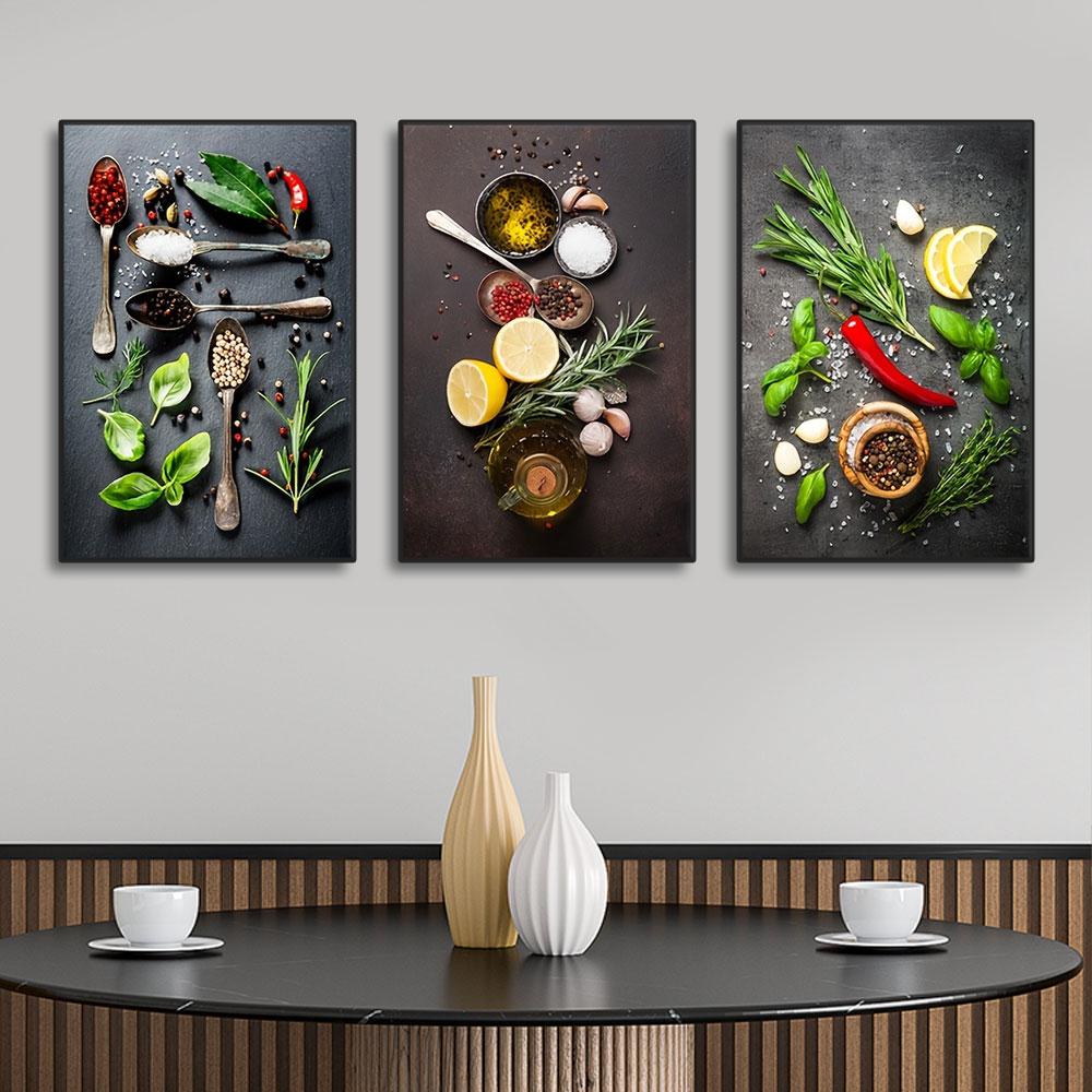 3pcs Kitchen Theme Mix Herb And Spices Canvas Art Poster Impressionist Art Decor Painting For Dinning Room Wall Art Decoration 20x30cm No Frame
3pcs Kitchen Theme Mix Herb And Spices Canvas Art Poster Impressionist Art Decor Painting For Dinning Room Wall Art Decoration 20x30cm No Frame