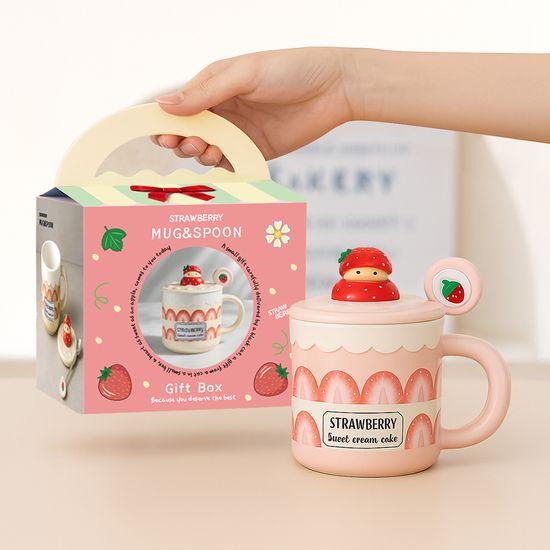 Reto Strawberry Spoon Mug Set 400ml (Mint, Beige, Ivory, Pink) Pink 400ml
Reto Strawberry Spoon Mug Set 400ml (Mint, Beige, Ivory, Pink) Pink 400ml