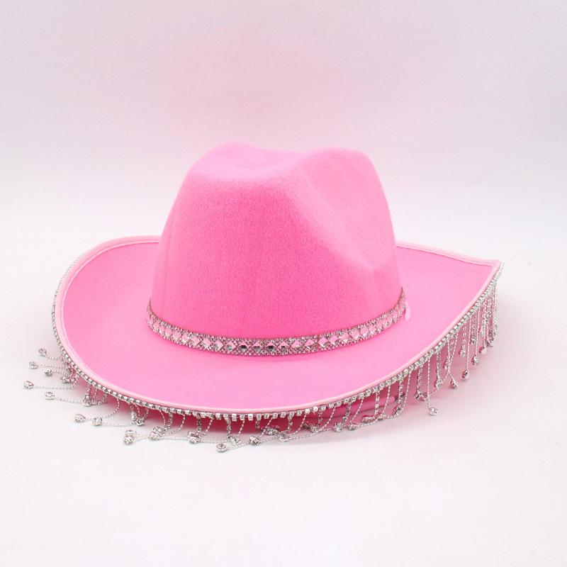 Rhinestone Tassel Western Cowboy Hat Wedding Temperament Hat Heavy Industry Bride Elegant Hat Wind one size
Rhinestone Tassel Western Cowboy Hat Wedding Temperament Hat Heavy Industry Bride Elegant Hat Wind one size