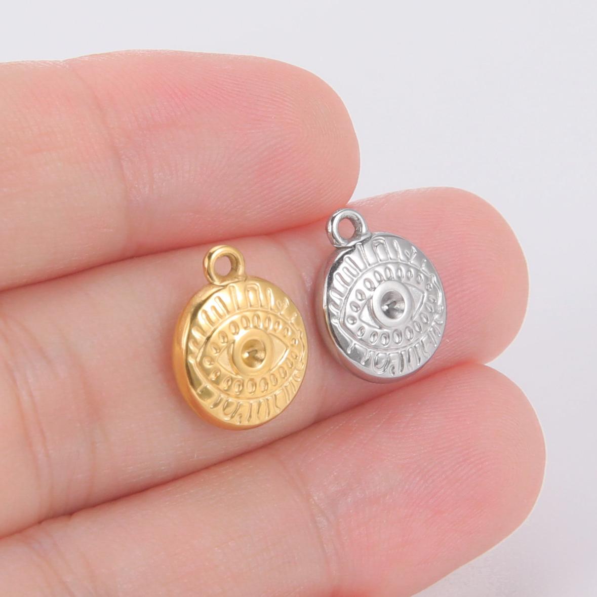 Teamer Eye Of Horus Stainless Steel Charms for Jewelry Making Devil Eye Fatima Hand Pendant Necklace Bracelet DIY Accessories Silver
Teamer Eye Of Horus Stainless Steel Charms for Jewelry Making Devil Eye Fatima Hand Pendant Necklace Bracelet DIY Accessories Silver
