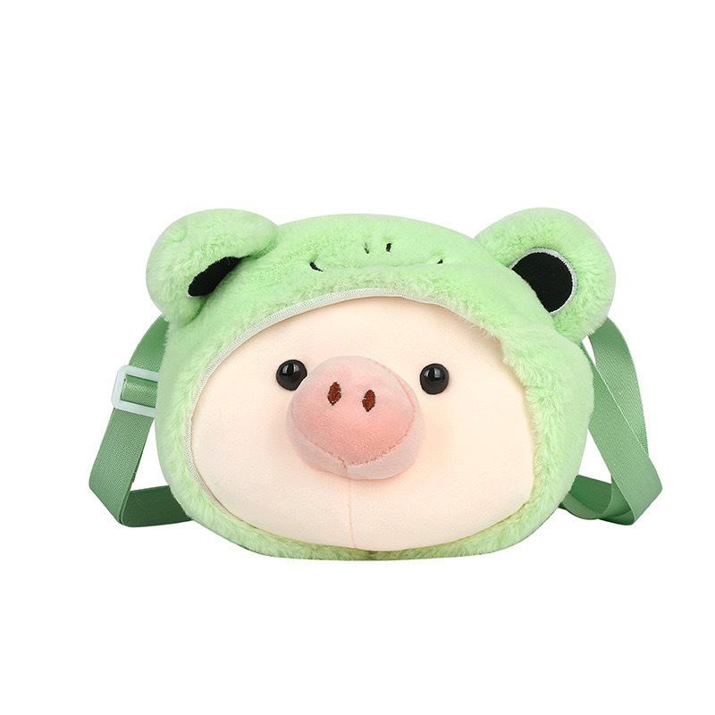 Милая мультяшная плюшевая кукла-свинка, сумка через плечо Kawaii, мягкая плюшевая сумка через плечо с изображением животных, сумка для хранения монет для детских подарков на день рождения