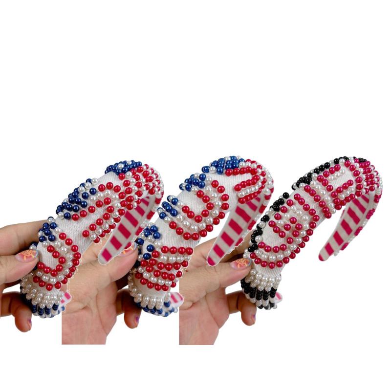 Pearl Headbands For Women, Patriotic Headband, Fashion Wide Bejewelled Hairband, USA Letter 4th Of
Pearl Headbands For Women, Patriotic Headband, Fashion Wide Bejewelled Hairband, USA Letter 4th Of