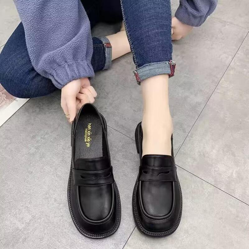 French thick heel platform loafers women s spring and autumn 2025 new versatile white British high heel small leather shoes 40 чорний
French thick heel platform loafers women s spring and autumn 2025 new versatile white British high heel small leather shoes 40 чорний