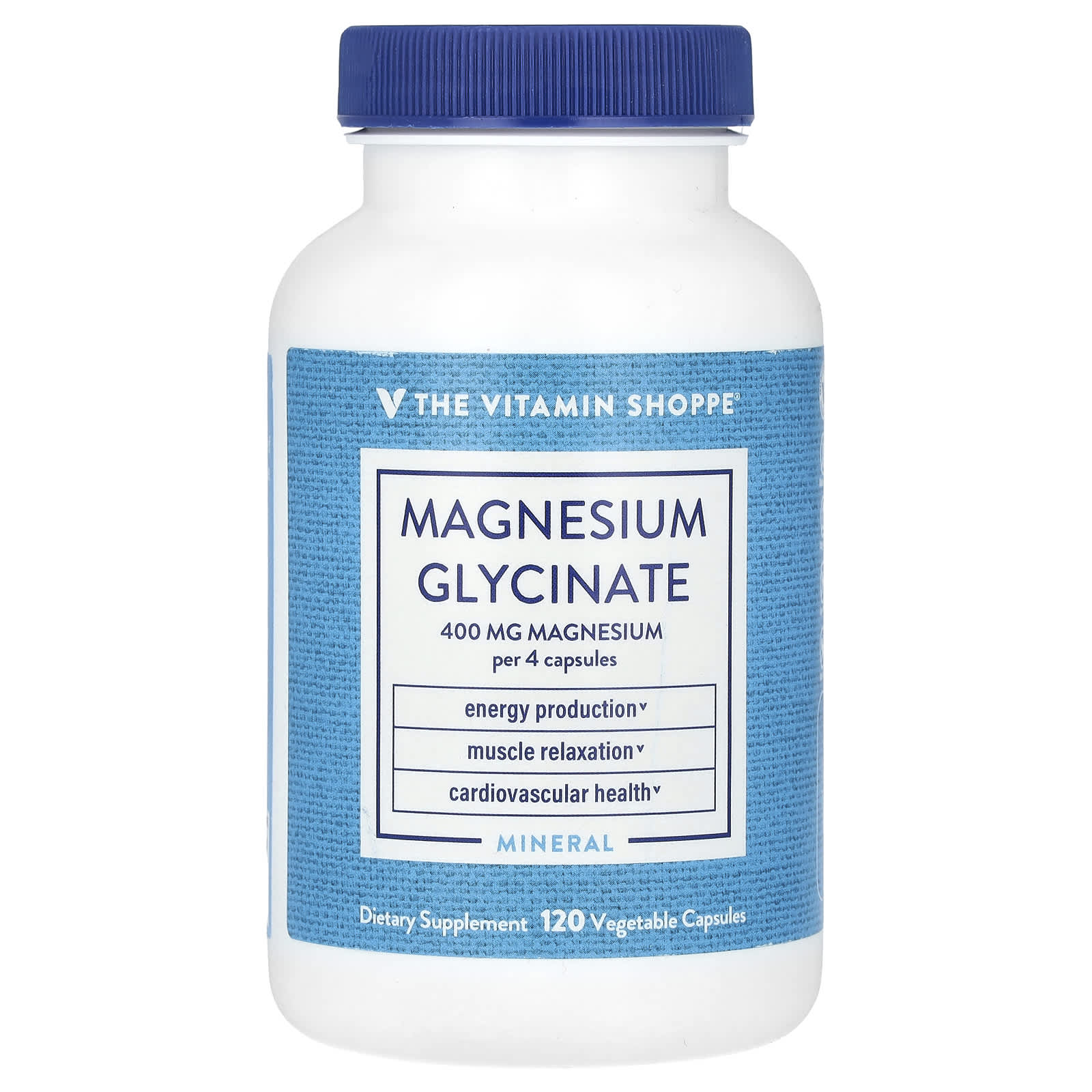 The Vitamin Shoppe, магній гліцин, 400 мг, 120 овочевих капсул (100 мг на капсулу)
The Vitamin Shoppe, магній гліцин, 400 мг, 120 овочевих капсул (100 мг на капсулу)