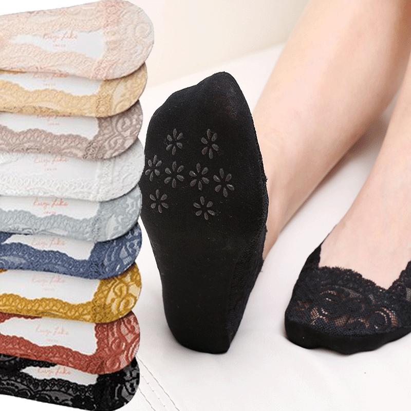 5Pairs Summer women girl Silica Gel Lace Boat Socks Invisible Cotton Sole Non-slip Antiskid Slippers Anti-Slip Sock One Size
5Pairs Summer women girl Silica Gel Lace Boat Socks Invisible Cotton Sole Non-slip Antiskid Slippers Anti-Slip Sock One Size