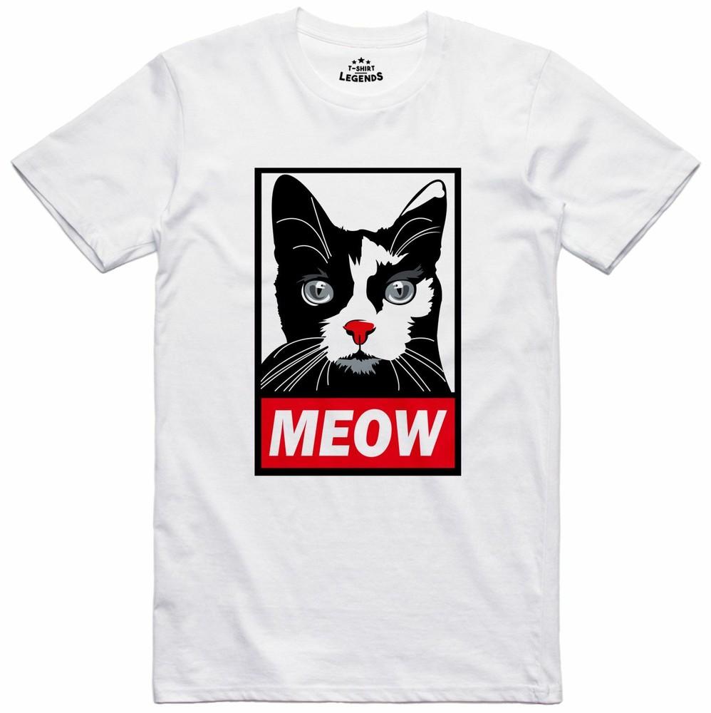 Mens Funny Cat T Shirt MEOW Print Regular Fit Pre Shrunk Cotton Top L
Mens Funny Cat T Shirt MEOW Print Regular Fit Pre Shrunk Cotton Top L