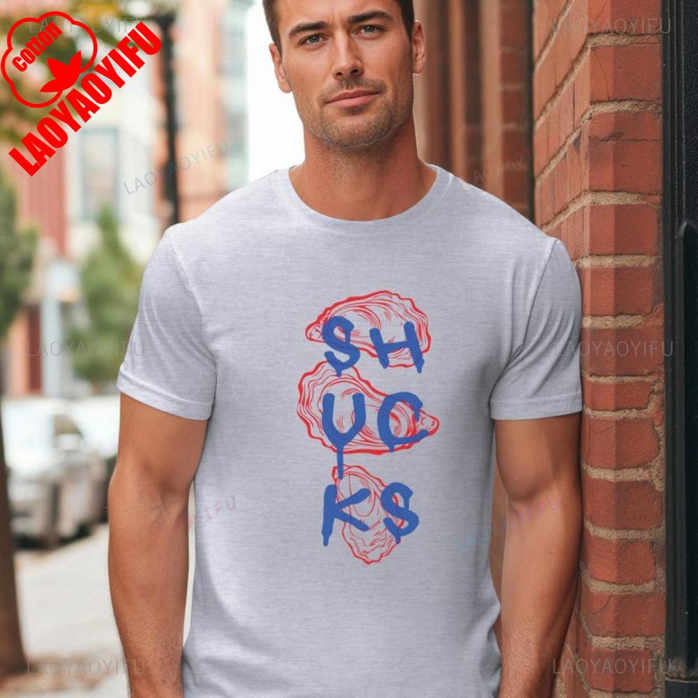 Funny Oyster Shirt Shucks Seafood Graphic T Shirts Retro Aesthetic Beach Coastal Humor Clam Bake Woman Man Cotton Tshirt 4XL
Funny Oyster Shirt Shucks Seafood Graphic T Shirts Retro Aesthetic Beach Coastal Humor Clam Bake Woman Man Cotton Tshirt 4XL