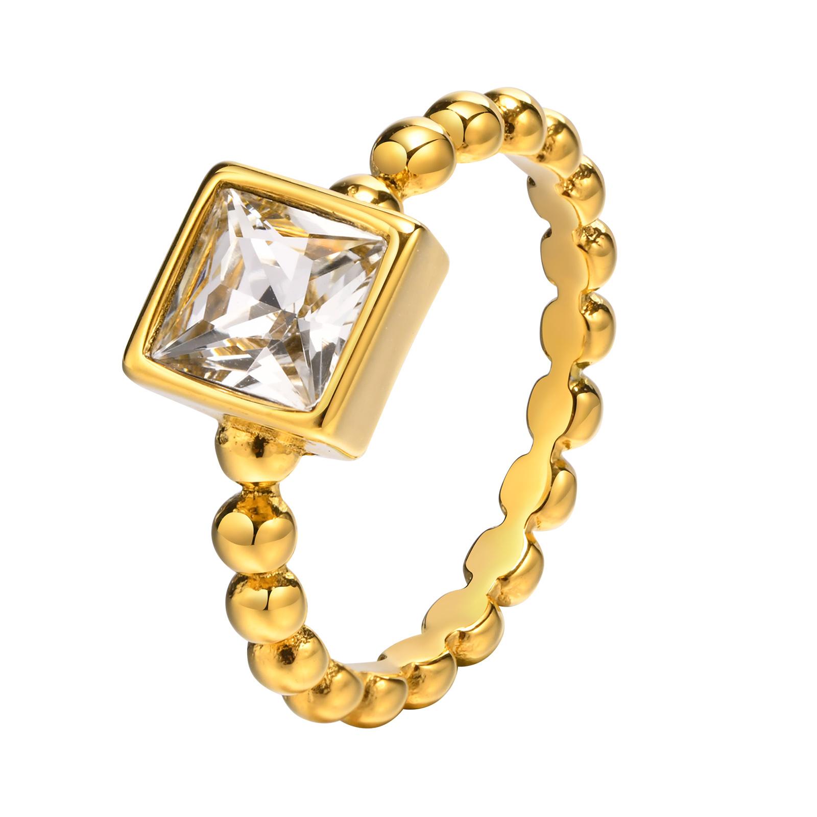 Bezel Set Square Cubic Zirconia Beaded Chain Ring for Women, Engagement Promised Rings, Stainless Steel Accessories US Size 06
Bezel Set Square Cubic Zirconia Beaded Chain Ring for Women, Engagement Promised Rings, Stainless Steel Accessories US Size 06