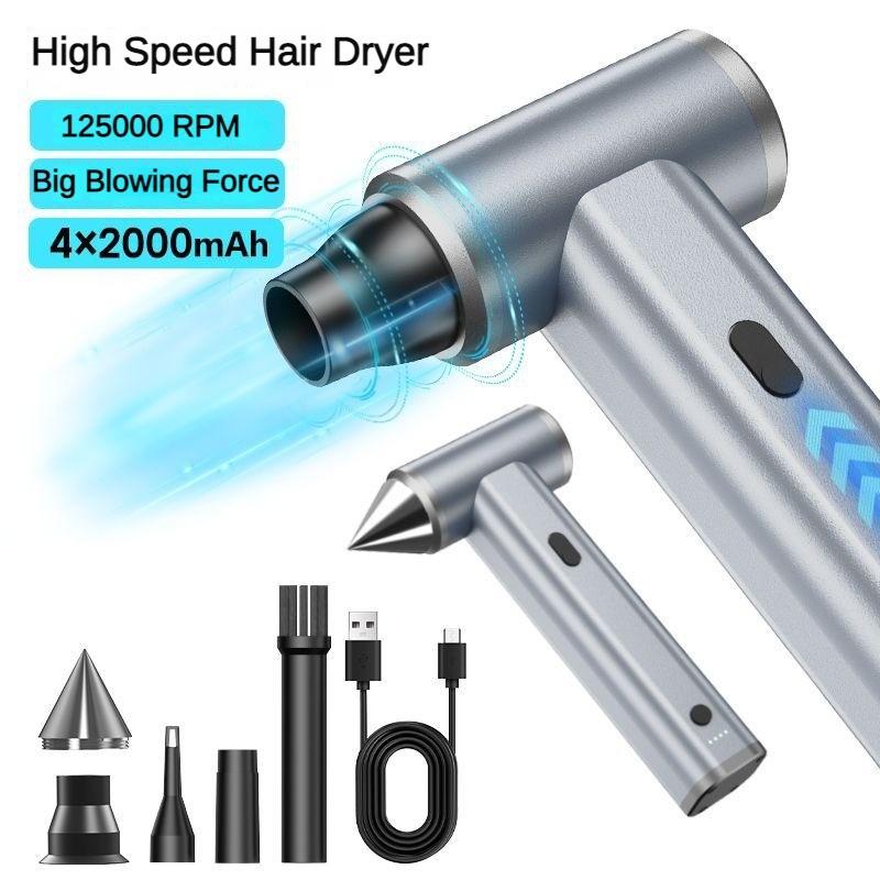 125000RPM Portable High Speed Hair Dryer Household Handheld Violent Turbo Fan 160W High Power Dust Removal Blower
125000RPM Portable High Speed Hair Dryer Household Handheld Violent Turbo Fan 160W High Power Dust Removal Blower