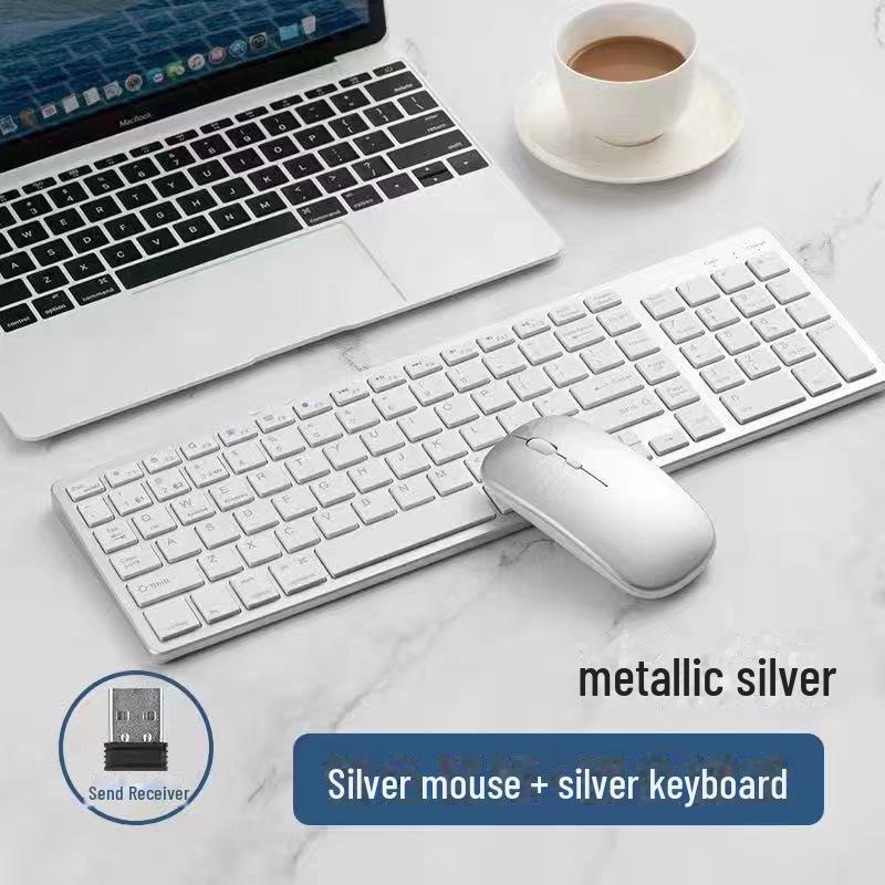 Dual-Mode Wireless Keyboard & Mouse Set: Bluetooth & USB 2.4G Compatible for Multi-System and Multi-Device Use in Home, Office, or Gaming срібний
Dual-Mode Wireless Keyboard & Mouse Set: Bluetooth & USB 2.4G Compatible for Multi-System and Multi-Device Use in Home, Office, or Gaming срібний