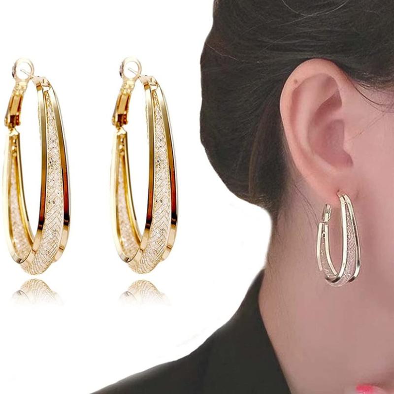 Модные игольчатые сетчатые овальные серьги для женщин, свадебные висячие серьги, подарок на День Святого Валентина золотой
Модные игольчатые сетчатые овальные серьги для женщин, свадебные висячие серьги, подарок на День Святого Валентина золотой