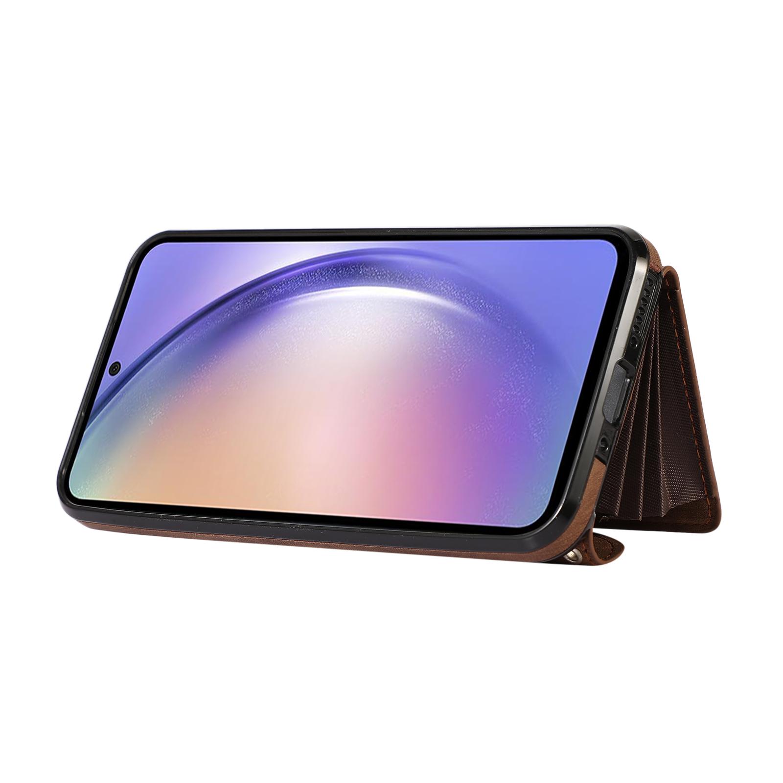 For Samsung Galaxy A26 5G Case PU Leather+TPU RFID Blocking Card Slots Phone Cover with 2 Straps Brown
For Samsung Galaxy A26 5G Case PU Leather+TPU RFID Blocking Card Slots Phone Cover with 2 Straps Brown