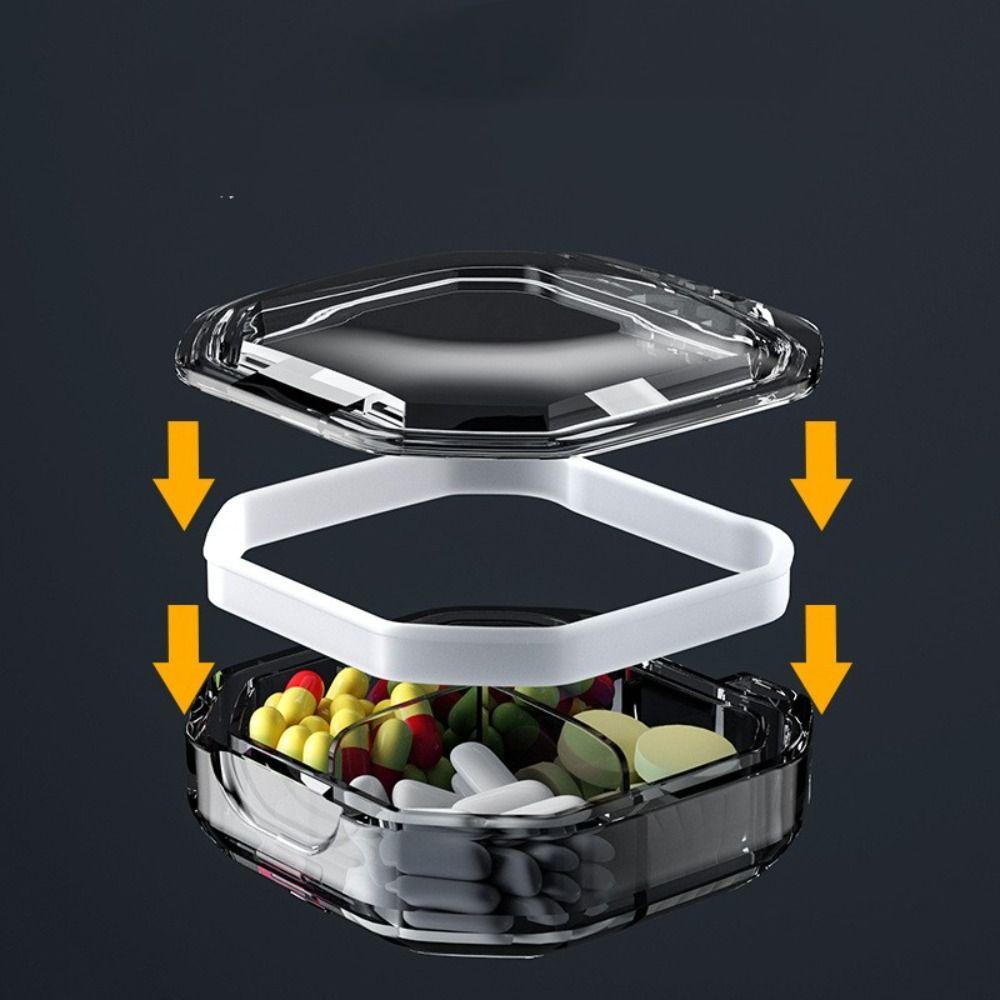 Weekly Container Seal Ring Travel Drug Separation Organizer Pill Box 6 Grids Medicines Storage Box
Weekly Container Seal Ring Travel Drug Separation Organizer Pill Box 6 Grids Medicines Storage Box