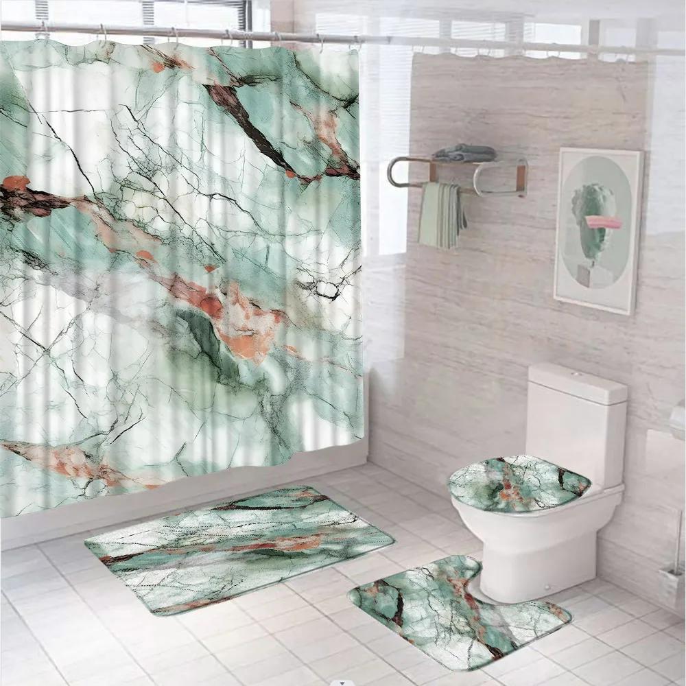 Vintage Blue Gold Marble Terrazzo Shower Curtain Sets Luxury 3D Bathroom Curtain Non-Slip Bath Mat Rugs Toilet Cover Home Decor W60H190(CM)-1 Pcs
Vintage Blue Gold Marble Terrazzo Shower Curtain Sets Luxury 3D Bathroom Curtain Non-Slip Bath Mat Rugs Toilet Cover Home Decor W60H190(CM)-1 Pcs
