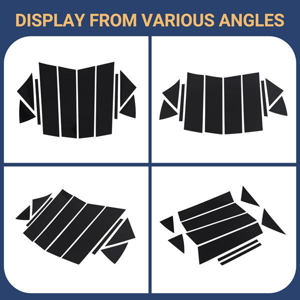 Black PVC Car Window Trim & Mirror Center Pillar Stickers Set None
Black PVC Car Window Trim & Mirror Center Pillar Stickers Set None