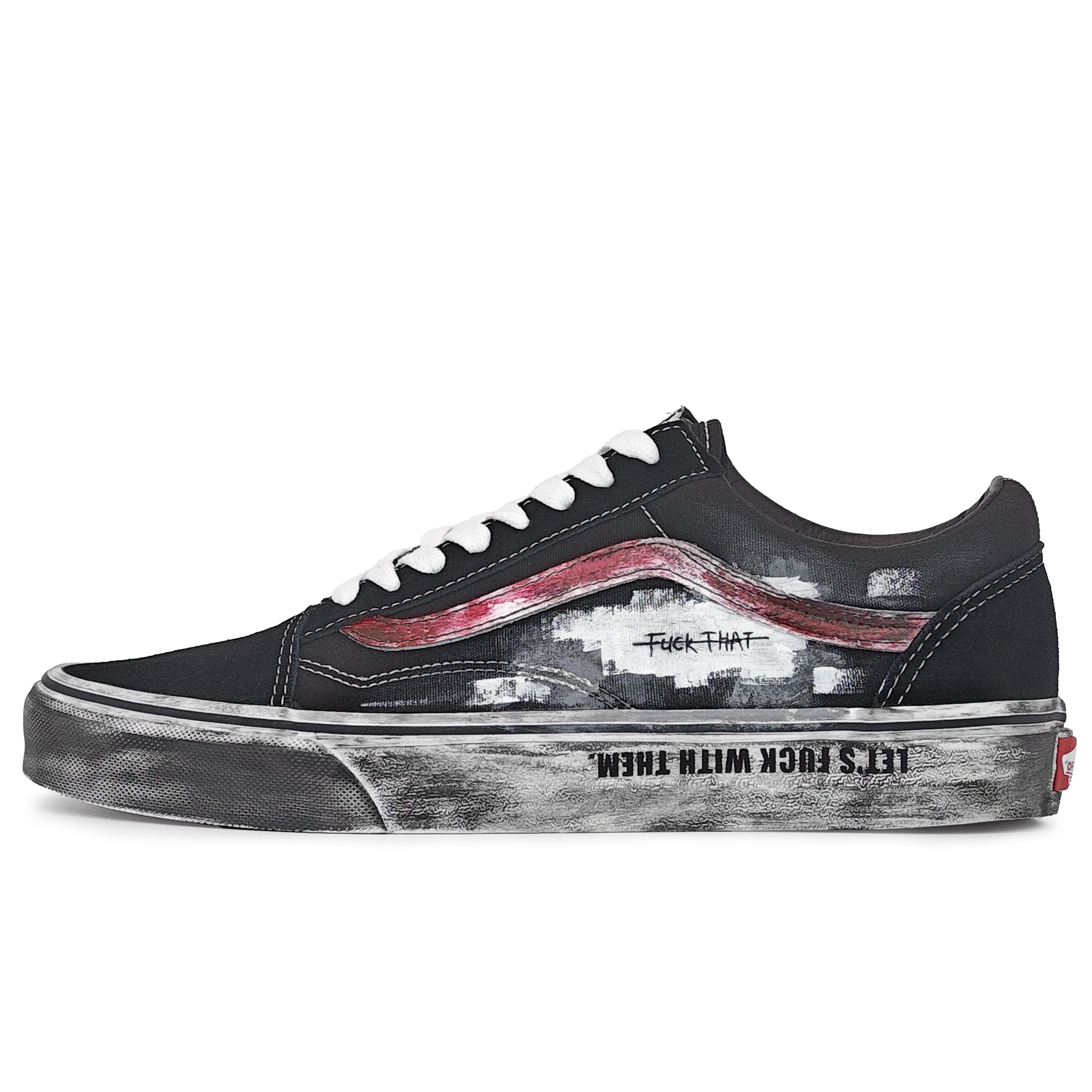 Vans Old Skool Black Hardcore Knight Lightweight Low top Skateboard Shoes Unisex Black White VN000D3HY28(Team318-) 42.5
Vans Old Skool Black Hardcore Knight Lightweight Low top Skateboard Shoes Unisex Black White VN000D3HY28(Team318-) 42.5