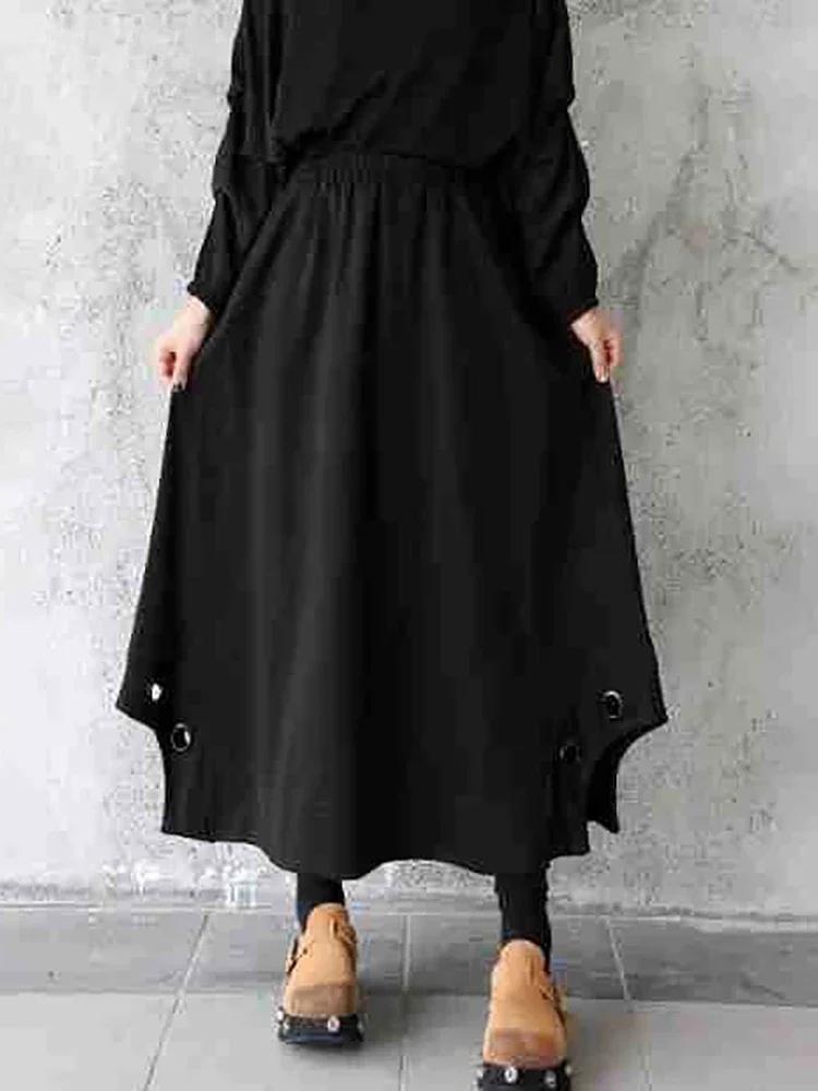 XITAO A-line Solid Color Mid-calf Casual Loose Fitting Skirt Irregular Elastic Waist Trend Fashion Autumn Women Skirt GMM1083 One Size чёрный
XITAO A-line Solid Color Mid-calf Casual Loose Fitting Skirt Irregular Elastic Waist Trend Fashion Autumn Women Skirt GMM1083 One Size чёрный