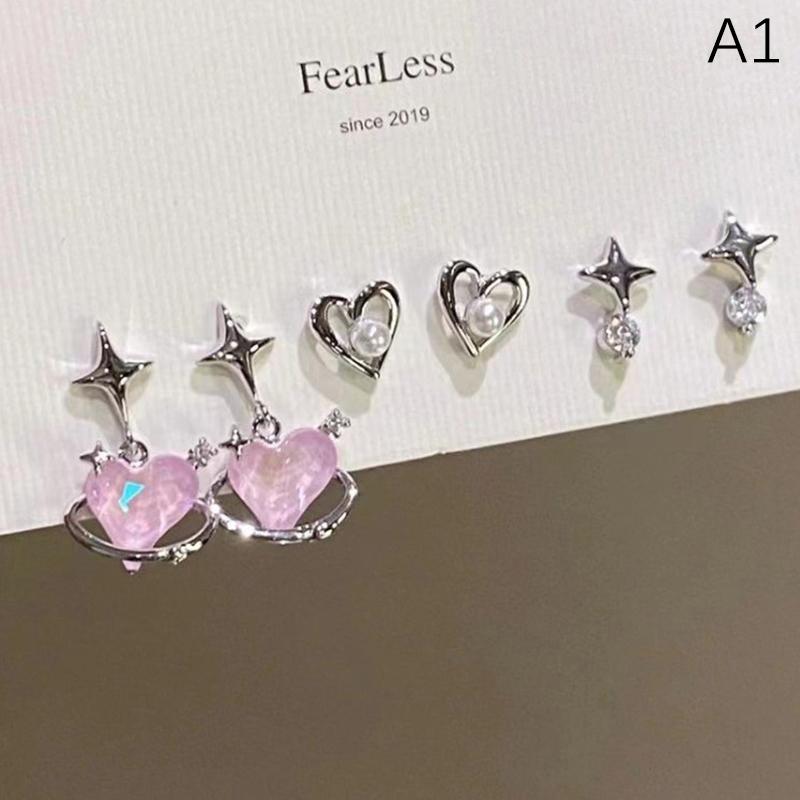 6Pcs/Set Pink Opal Peach Heart Cross Star Drop Earrings For Women Metal Liquid Earrings Jewelry
6Pcs/Set Pink Opal Peach Heart Cross Star Drop Earrings For Women Metal Liquid Earrings Jewelry