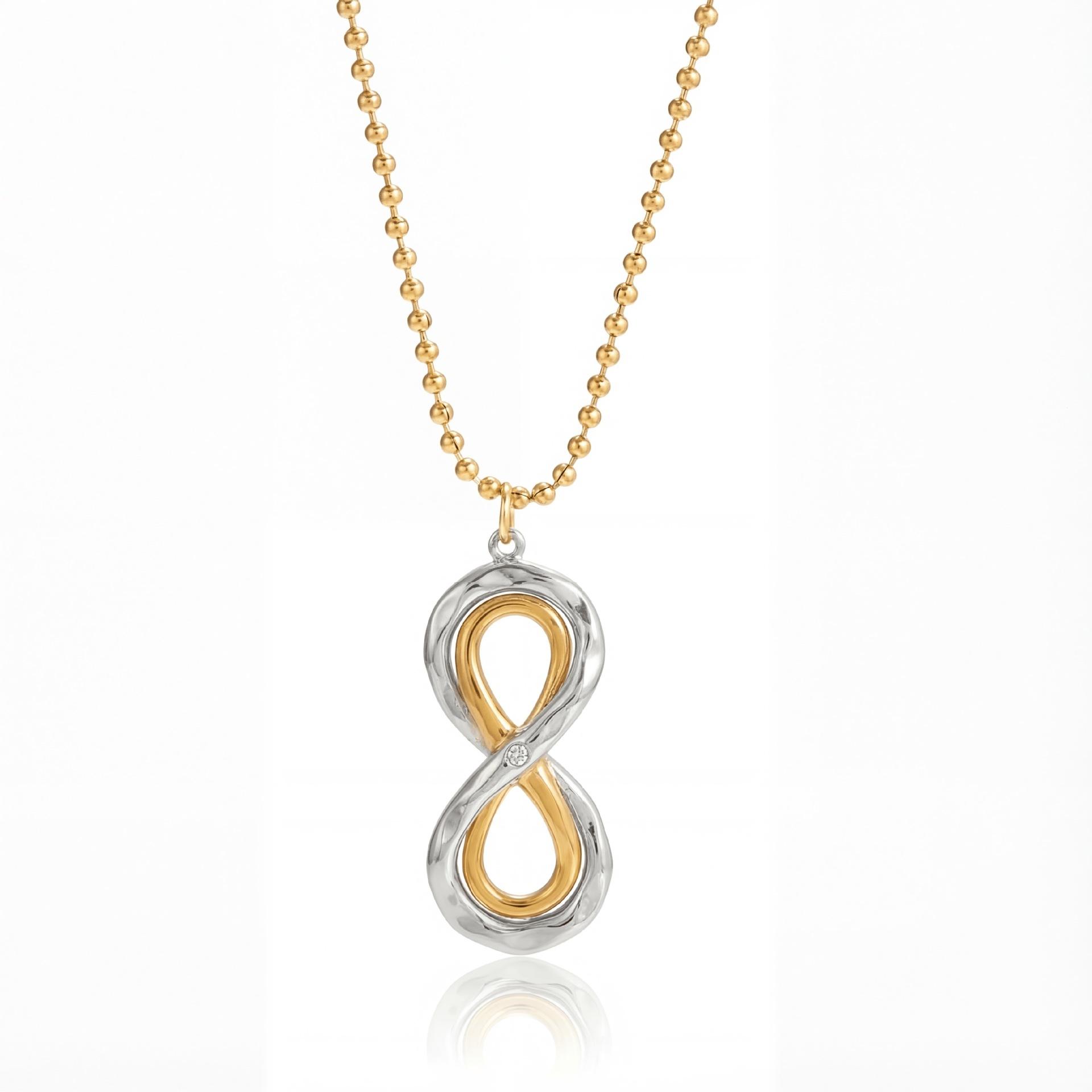Personalized Simple Ada Silk Knot Geometric Digital Twist Gold And Silver Splicing Color Necklace Electroplating
Personalized Simple Ada Silk Knot Geometric Digital Twist Gold And Silver Splicing Color Necklace Electroplating