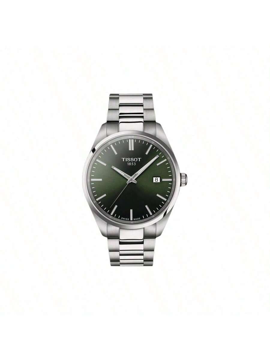 Men s quartz watch with stainless steel strap, date display, business-casual style. fashionable simple accessory watch T150.410.11.091.00 зелений
Men s quartz watch with stainless steel strap, date display, business-casual style. fashionable simple accessory watch T150.410.11.091.00 зелений