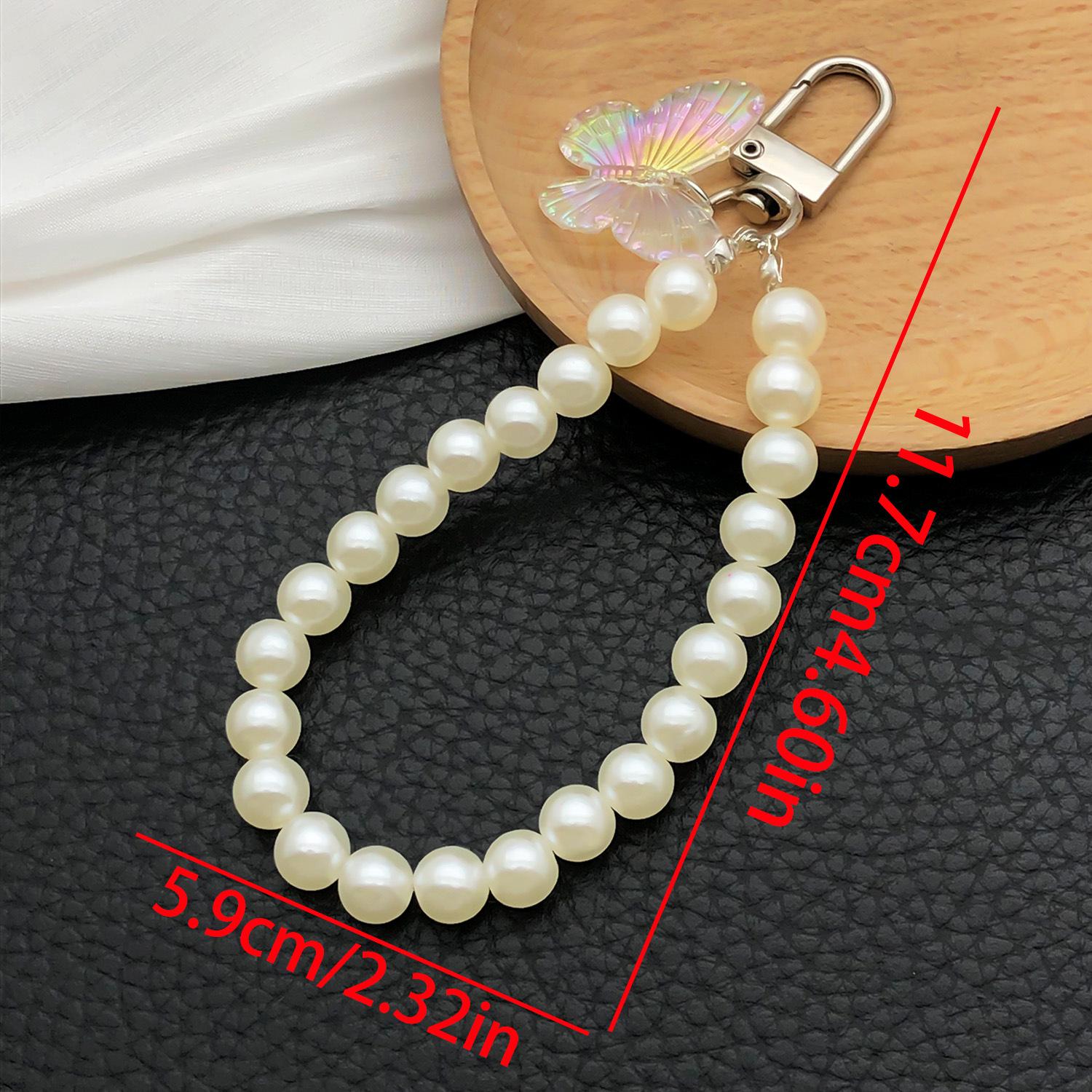 Creative Faux Pearl Round Keychain Pendant with Phone Case and Bag Charm
Creative Faux Pearl Round Keychain Pendant with Phone Case and Bag Charm