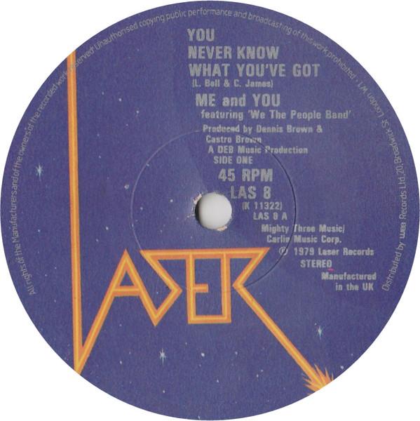 7inch Record ME & YOU, WE THE PEOPLE BAND - You Never Know What You ve Got LAS8 Laser 1979 UK Reggae, Ska & Dub Used
7inch Record ME & YOU, WE THE PEOPLE BAND - You Never Know What You ve Got LAS8 Laser 1979 UK Reggae, Ska & Dub Used