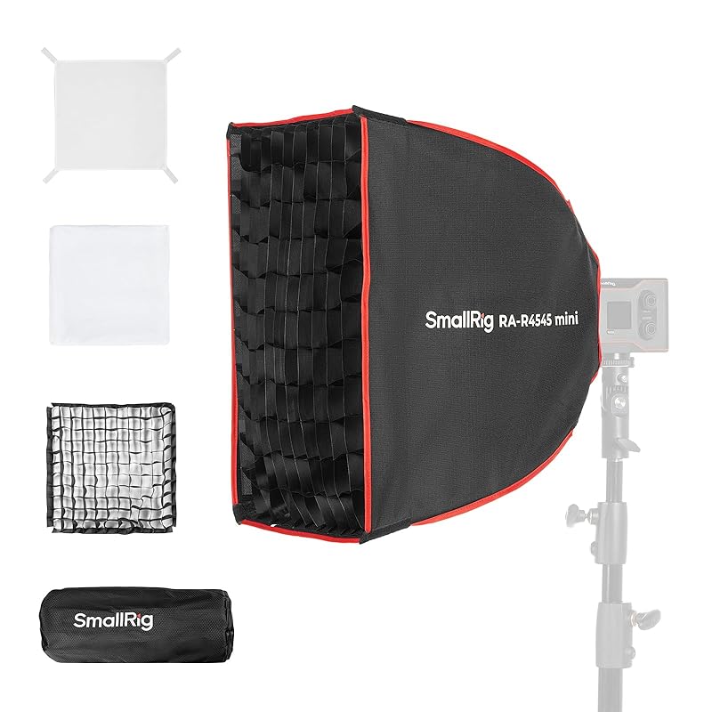 SmallRig RA-R4545 rectangular softbox 17.7 inches quick release soft box Comes with carry bag RC 60B COB LED Compatible with video lights For portrait 
SmallRig RA-R4545 rectangular softbox 17.7 inches quick release soft box Comes with carry bag RC 60B COB LED Compatible with video lights For portrait