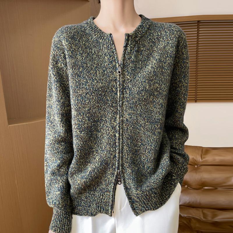 100% Wool Women s Korean Style Round Neck Zipper Cardigan - Thick Marl Knit for Autumn/Winter Medium
100% Wool Women s Korean Style Round Neck Zipper Cardigan - Thick Marl Knit for Autumn/Winter Medium