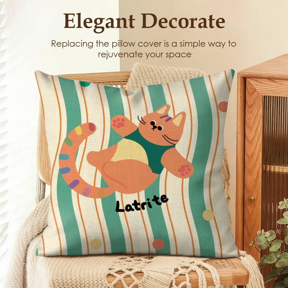 Kawaii Cute Cat Cushion Cover Natural Linen Organic Fabric DoubleSided Printing Sofa Home Decor Gift Pillow Case 30x30cm
Kawaii Cute Cat Cushion Cover Natural Linen Organic Fabric DoubleSided Printing Sofa Home Decor Gift Pillow Case 30x30cm