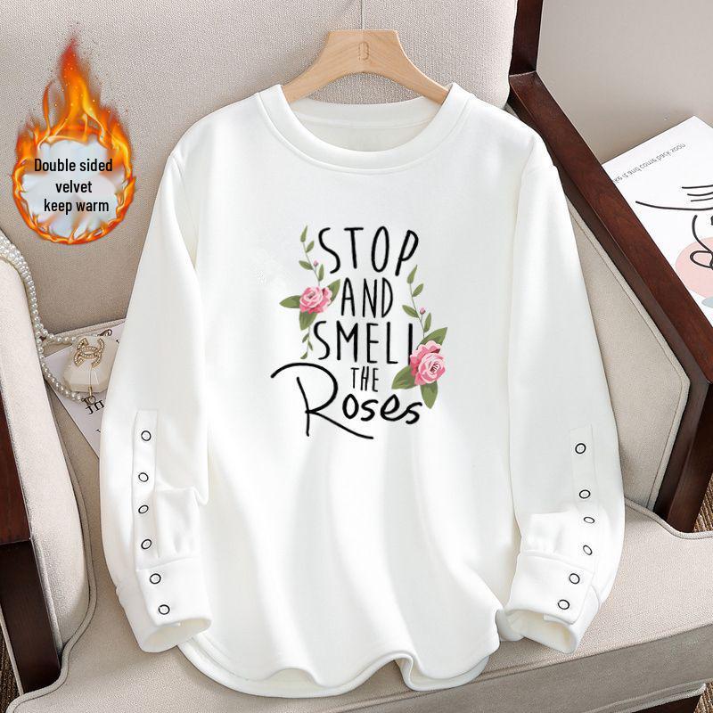 2024 Autumn/Winter Women s White Cotton Crew Neck Velvet Lined Long Sleeve Top XXXXL
2024 Autumn/Winter Women s White Cotton Crew Neck Velvet Lined Long Sleeve Top XXXXL
