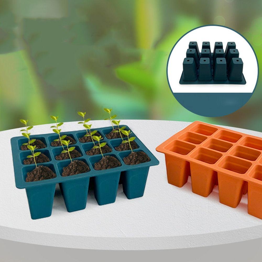Silicone Seeds Starting Tray Breathable Plant Grows Box Nursery Tray Greenhouse сірий 
Silicone Seeds Starting Tray Breathable Plant Grows Box Nursery Tray Greenhouse сірий