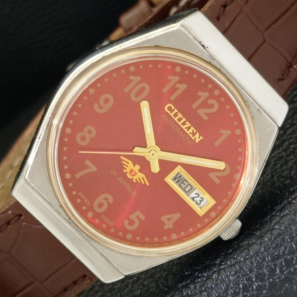 CITIZEN AUTOMATIC 8200 VINTAGE JAPAN MENS RED COLOR DIAL WATCH a500308-2 R151b-a500308
CITIZEN AUTOMATIC 8200 VINTAGE JAPAN MENS RED COLOR DIAL WATCH a500308-2 R151b-a500308