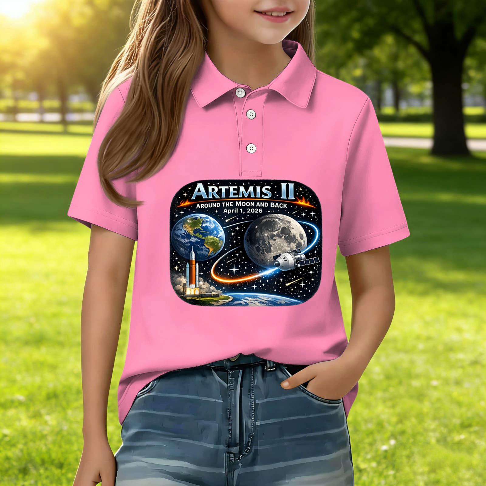 Kids Short Sleeve Polo Shirt with Space Exploration Print Comfortable Casual T-Shirt for Everyday Wear Breathable Fabric Suitable for Boys and Girls 130 рожевий
Kids Short Sleeve Polo Shirt with Space Exploration Print Comfortable Casual T-Shirt for Everyday Wear Breathable Fabric Suitable for Boys and Girls 130 рожевий