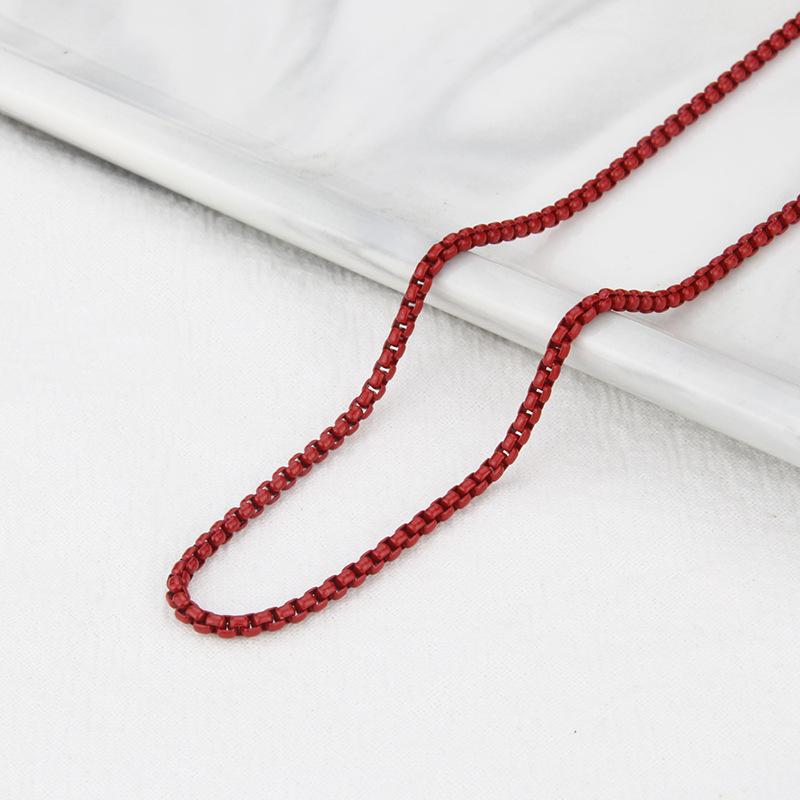 MHS.SUN Classic Chromatic Colour Stainless Steel Necklaces Personality Clavicle 2.8MM Box Chain For Women Men Party Jewelry Gift
MHS.SUN Classic Chromatic Colour Stainless Steel Necklaces Personality Clavicle 2.8MM Box Chain For Women Men Party Jewelry Gift