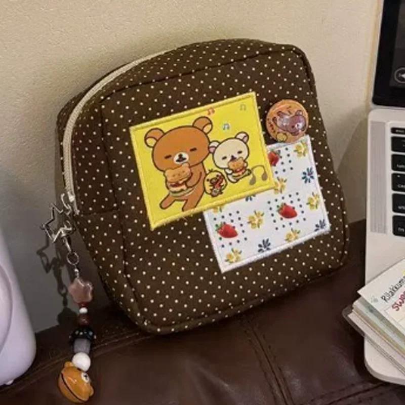 Latest Rilakkuma Wave Bear Cosmetic Bag Female Portable Sundries Travel Large-Capacity Polaroid Storage Bag Birthday Present
Latest Rilakkuma Wave Bear Cosmetic Bag Female Portable Sundries Travel Large-Capacity Polaroid Storage Bag Birthday Present