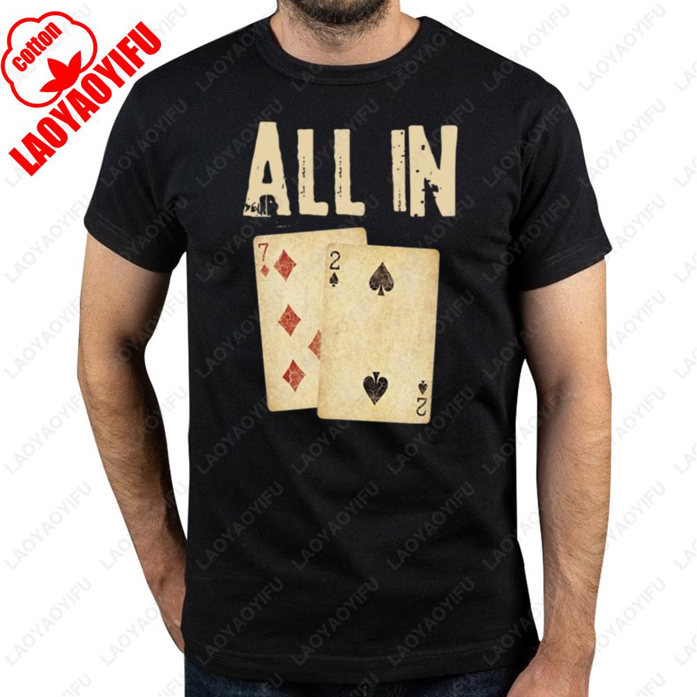 Смешная Карточная Игра в Покер All in Подарок Игроку в Покер Футболки Летние Хлопковые Винтажные С Принтом Футболки Топы Простой Классический Стиль S
Смешная Карточная Игра в Покер All in Подарок Игроку в Покер Футболки Летние Хлопковые Винтажные С Принтом Футболки Топы Простой Классический Стиль S