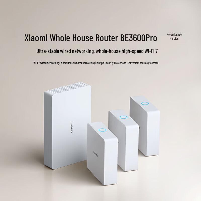 Xiaomi Whole Home Router BE3600Pro Wi-Fi 7 Wired Set
Xiaomi Whole Home Router BE3600Pro Wi-Fi 7 Wired Set