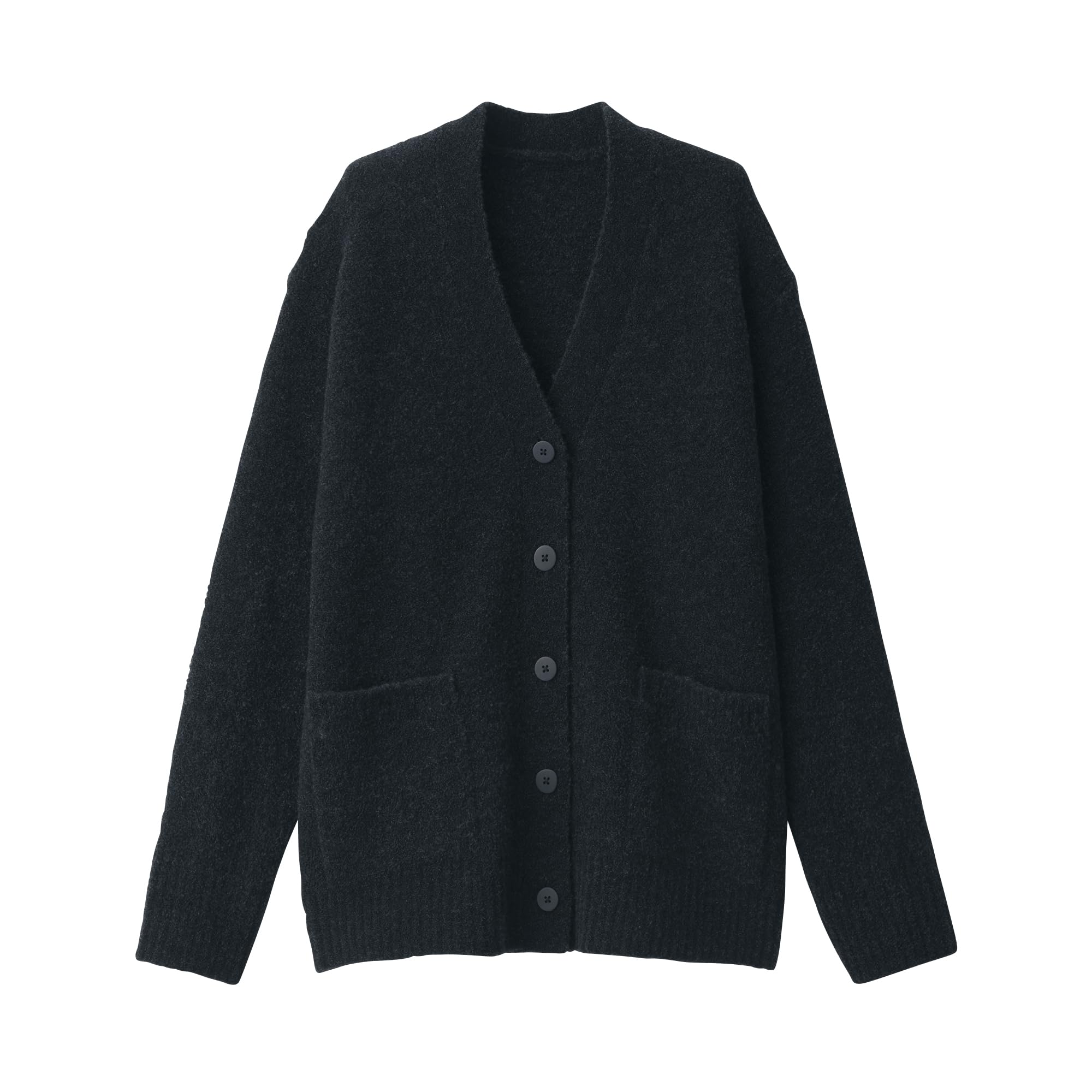 MUJI Women s Wool Blend Boucle V-Neck Cardigan, Dark Gray, Size BA1PNA4A, Women s Size S
MUJI Women s Wool Blend Boucle V-Neck Cardigan, Dark Gray, Size BA1PNA4A, Women s Size S