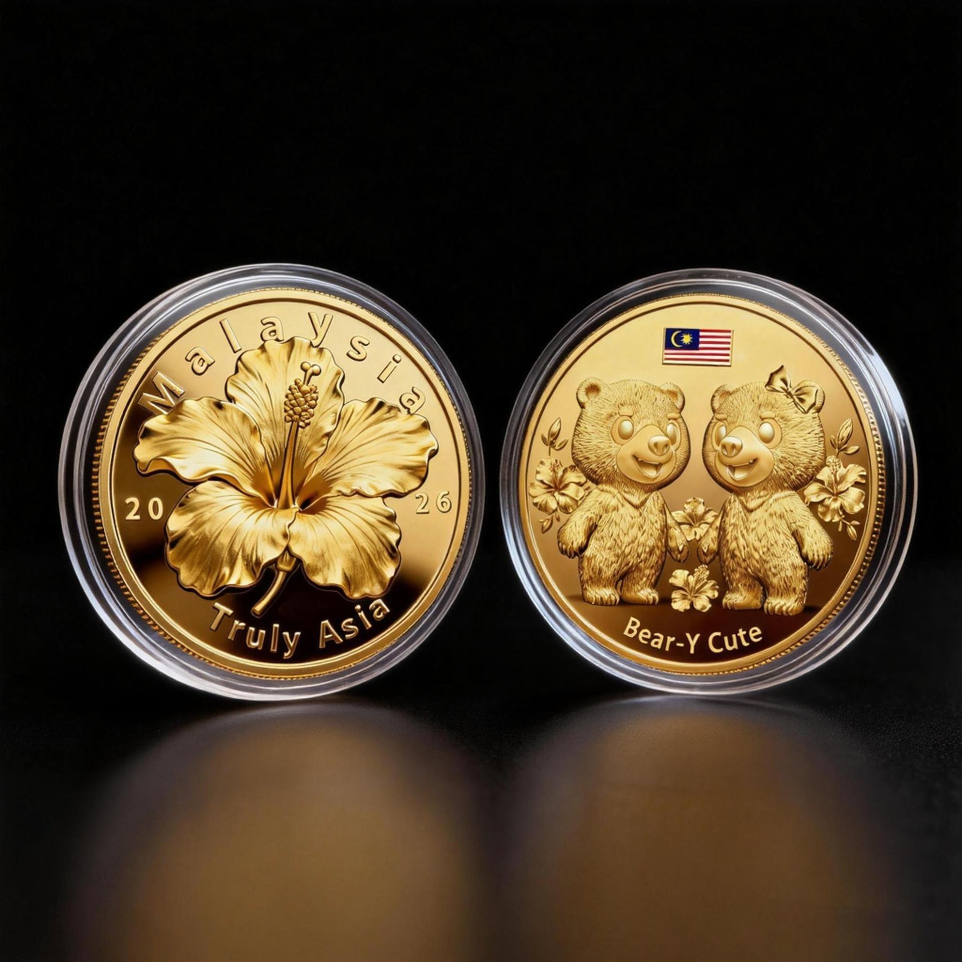 2026 Malaysia Bear Gold Coin, Bear-Y Cute Commemorative Coin, Fusang Flower Cultural and Creative, Companion Gift
2026 Malaysia Bear Gold Coin, Bear-Y Cute Commemorative Coin, Fusang Flower Cultural and Creative, Companion Gift