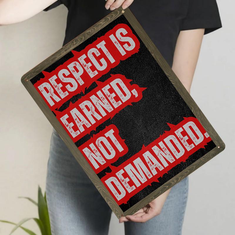 Respect Is Earned Not Demanded Motivational Metal Wall Art Decor for Home Office Gym Inspirational Quote Sign 7.9x11.8In(20x30cm)
Respect Is Earned Not Demanded Motivational Metal Wall Art Decor for Home Office Gym Inspirational Quote Sign 7.9x11.8In(20x30cm)