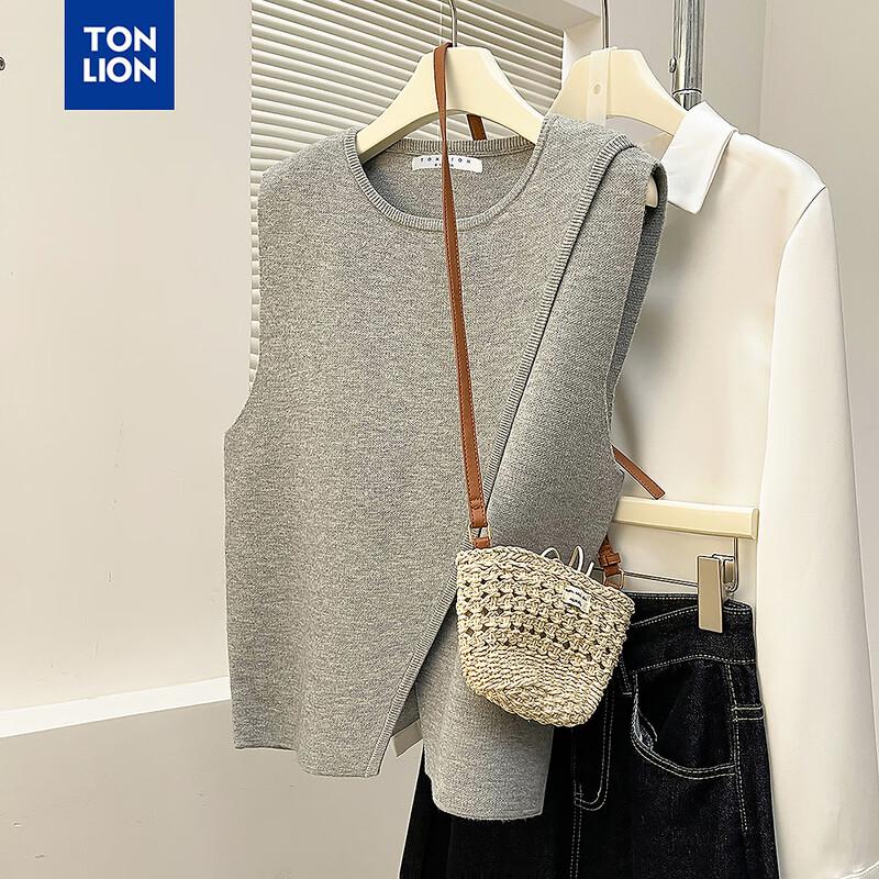 TonLion Women s Casual Irregular Slit Pullover Vest M
TonLion Women s Casual Irregular Slit Pullover Vest M