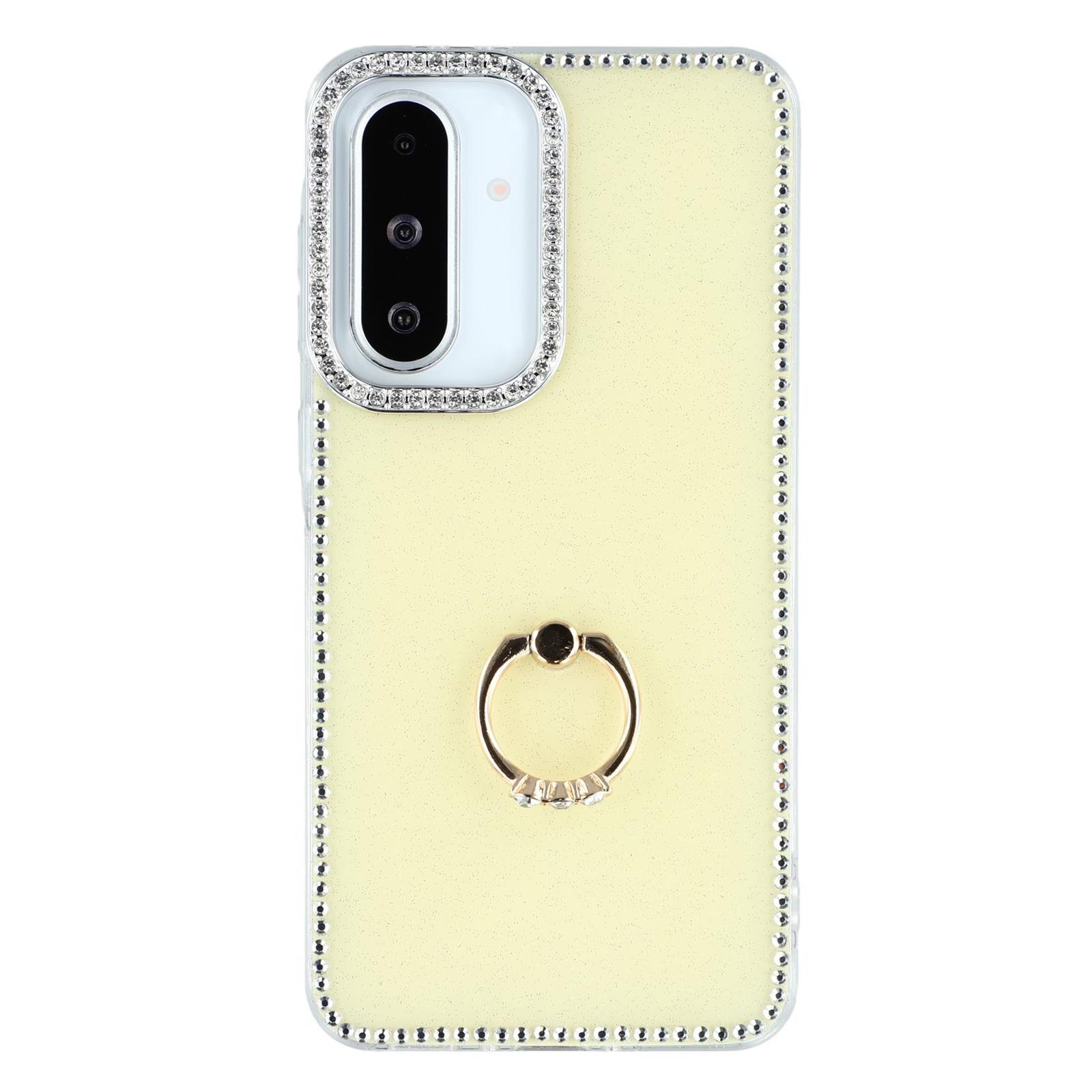 For Samsung Galaxy A26 5G Case with Ring Kickstand Rhinestone Edge TPU+PC IMD Phone Cover Glitter Light Yellow
For Samsung Galaxy A26 5G Case with Ring Kickstand Rhinestone Edge TPU+PC IMD Phone Cover Glitter Light Yellow